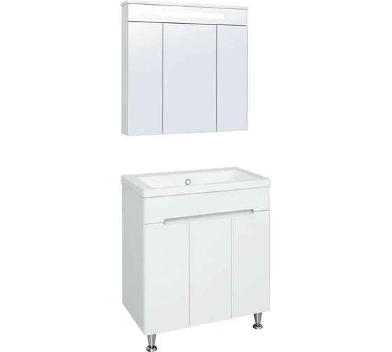 Тумба RUNO ПАРМА 75 3 двери, напольная под умывальник Omega 75 00-00001040