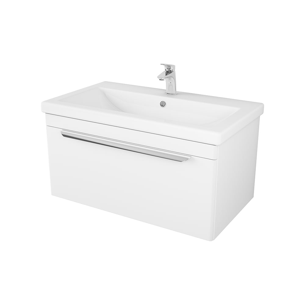 Тумба с раковиной marka one elegant 80п white