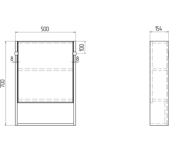 Зеркальный шкаф VIGO Urban 500 zsh.URB.50