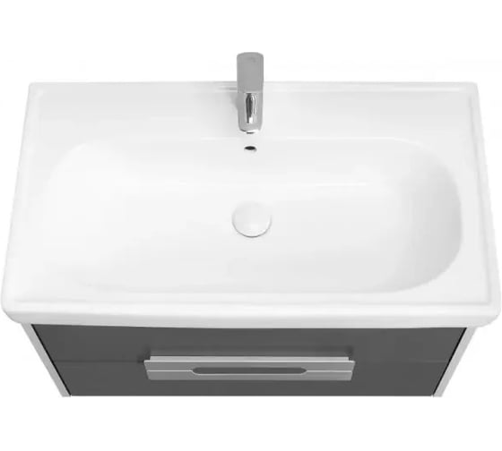 Тумба под раковину Ар-Деко 85 AQUATON 2 ящика, серый кобальт 1A280401DD8D0