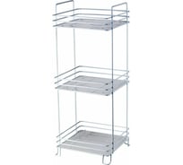 Стеллаж SWENSA 28.4х25.5х72 см, 3 яруса, напольный, белый, металл/пластик SWFL-982-WHT