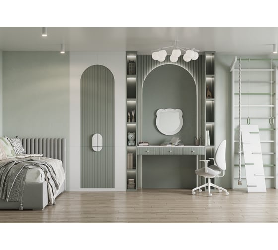Зеркало AQUATON Каспер Мишка фигурное белое матовое 1A283502CRE20