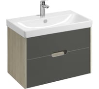 Тумба под раковину AQUATON Оливия 80 грей, дуб ойстер 1A283101OLUG0