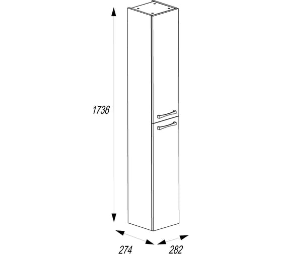 Шкаф - колонна AQUATON Адель 1A214803AF010