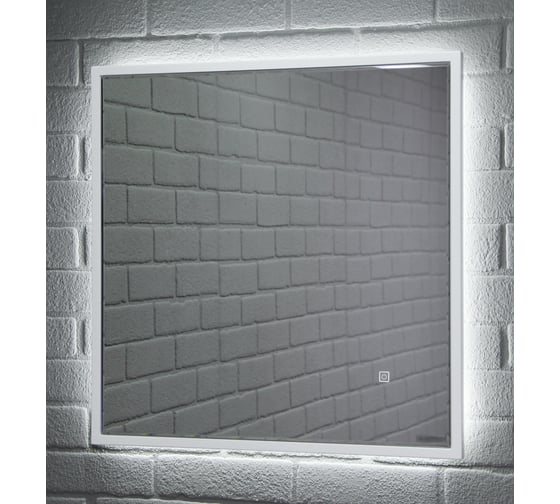 Зеркало Домино Graffo 600x600 мм, белый глянец, с подсветкой DGr2116Z 1