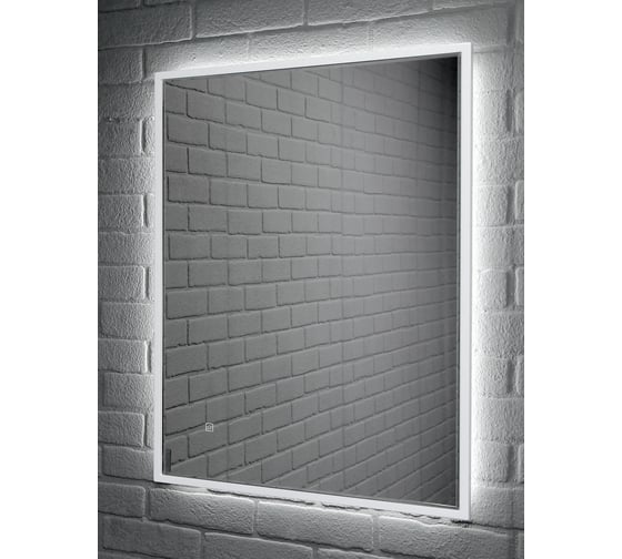 Зеркало Домино Graffo 800x600 мм, белый глянец, с подсветкой DGr2118Z