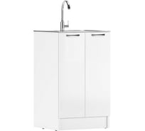 Тумба под нержавеющую мойку Айсберг Домино 50x50 белый D5050BL