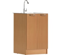 Тумба под нержавеющую мойку Айсберг Домино 60x50 бук D6050BU