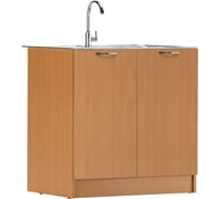 Тумба под нержавеющую мойку Айсберг Домино 60x80 бук D6080BU