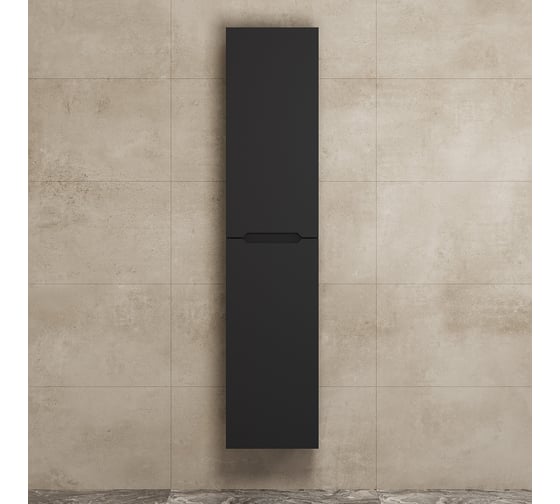 Шкаф-пенал для ванной uperwood Tanos_33*25,5*150 см, подвесной, универсальный, черный 291022257