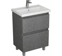 Тумба под умывальник Фостер 60 Uncoria Моро с 2-мя ящиками, темный камень 56073