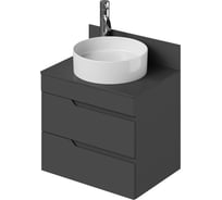 Тумба со столешницей подвесная ИТАНА Alexa 60 604x453x530 Графит 4657810334656