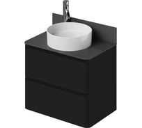 Тумба со столешницей подвесная ИТАНА Roberto 70 700x455x586 Черный софт 4657836466409