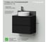 Тумба со столешницей подвесная ИТАНА Roberto 70 700x455x586 Черный софт 4657836466409 2