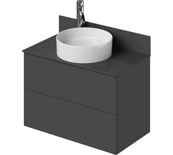 Тумба со столешницей подвесная ИТАНА Icon 80 805x454x551 Графит 4657792957881 1