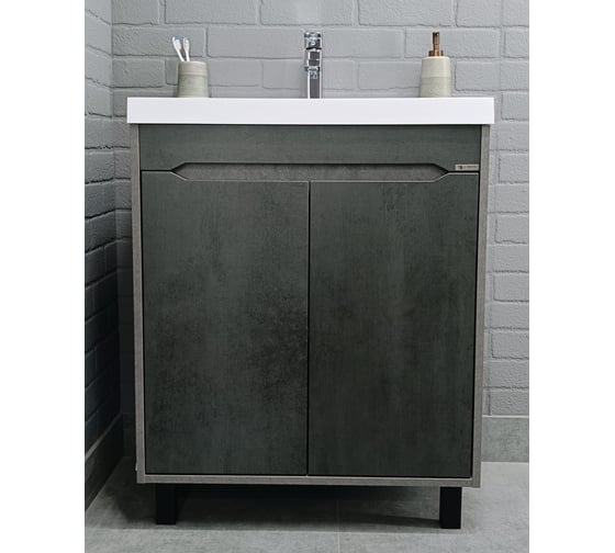 Тумба под умывальник Домино Classica 70 Loft без ящика Бетон DL5607T