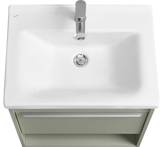 Тумба под раковину AQUATON Хоуп 60, 1 ящик, хаки, 1A287201HP9D0