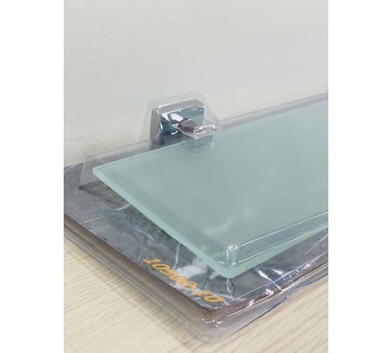 Полка SWENSA MAIN 50 см, стекло, металл/хром 10500-10