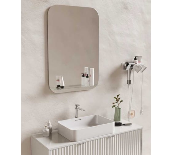 Зеркало MIXLINE Адель 550x800 ШВ с полкой 555932
