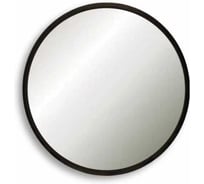 Зеркало MIXLINE Ренуар D400 мм, без подсветки, черное обрамление 555933