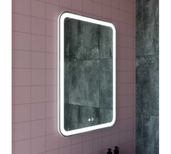 Зеркало MIXLINE Мальта-VOICE 550x800 мм, сенсорный выключатель, управление голосом, подогрев 555676