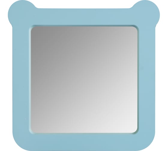 Зеркало AQUATON Каспер Мишка квадратное, голубое, матовое 1A283402CR0E0