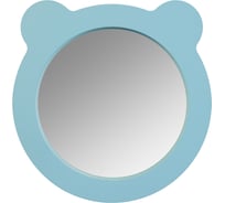 Зеркало AQUATON Каспер Мишка круглое, голубое матовое 1A283302CR0E0