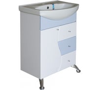 Тумба для ванной MIXLINE "ВЕНЕЦИЯ-60" голубая, под умывальник Элеганс-60 ПВХ 547187