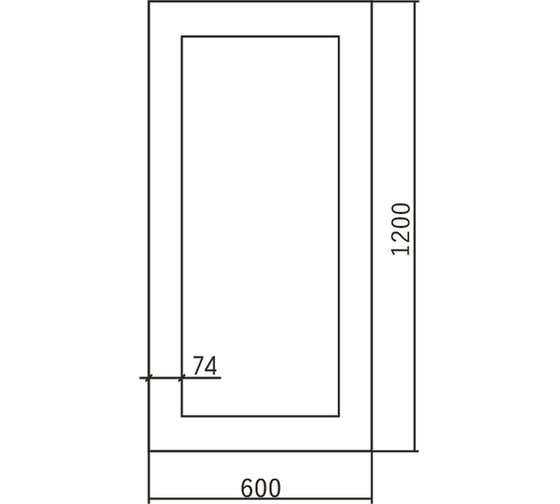 Зеркало MIXLINE "Сатин" 600x1200 ШВ., полистирол 547301