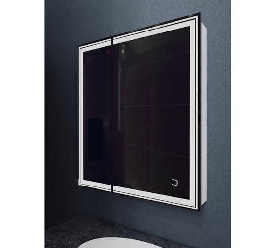 Зеркало шкаф MIXLINE "Мелис" 700x800 ШВ, 2 створки, правый, светодиодная подсветка 547080