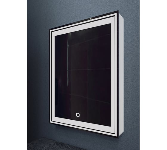 Зеркало шкаф MIXLINE "Мелис" 600x800 ШВ, правый, сенсорный выключатель, светодиодная подсветка 547078 1