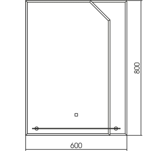 Зеркало MIXLINE "Клон" 600x800 ШВ., с полкой и фацетом 547324