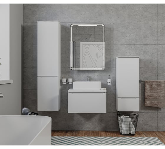 Зеркало шкаф MIXLINE "ВИКТОРИЯ" 600x800 ШВ, правый, сенсорный выключатель, светодиодная подсветка 547256
