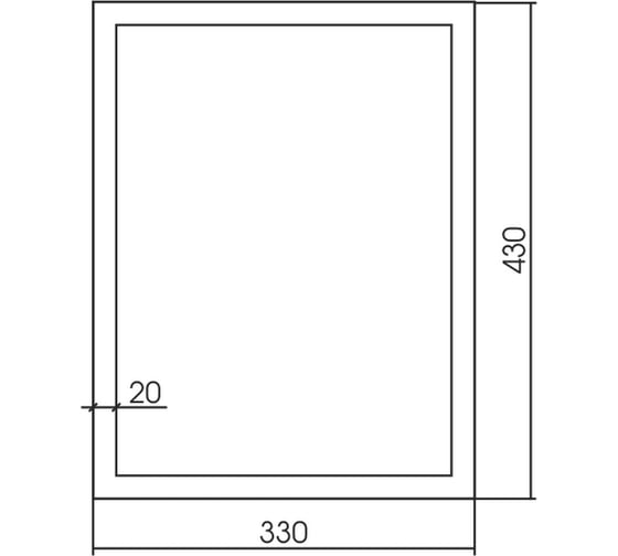 Зеркало MIXLINE "Импульс" 330x430 ШВ полистирол 547292