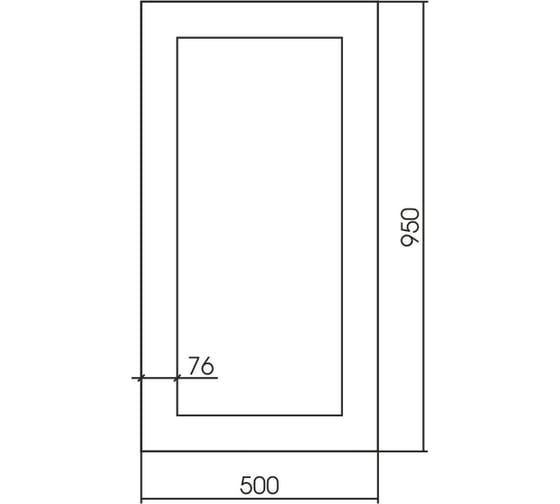 Зеркало MIXLINE "Аристократ" 500x950 ШВ полистирол 547288