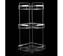 Полка 3-х ярусная Доляна угловая, разборная, 32.5х24.2х50 см 3557241