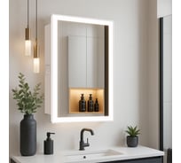 Шкаф зеркальный ALAVANN Rita 50 белый, холодный ALV0287002