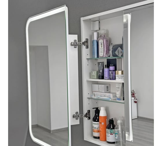 Шкаф зеркальный ALAVANN Cosmetic Light 100 белый ALV1175001