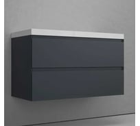 Тумба подвесная Style Line Манхэттен 100 ЭМАЛЬ под ASTI 100 2 ящика PLUS графит ЛС-00002357