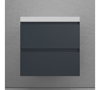 Тумба подвесная Style Line Манхэттен 60 ЭМАЛЬ под ASTI 60 2 ящика PLUS графит ЛС-00002366