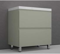 Тумба напольная Style Line Манхэттен 80 ЭМАЛЬ под ASTI 80 2 ящика PLUS олива ЛС-00002373