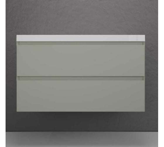 Тумба подвесная Style Line Манхэттен 70 ЭМАЛЬ под ASTI 70 2 ящика PLUS олива ЛС-00002364