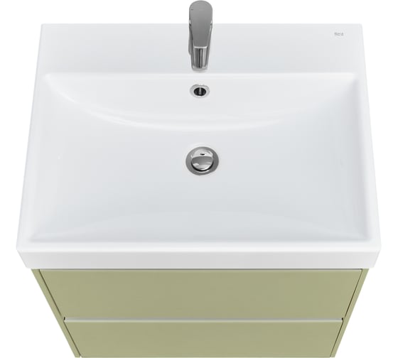 Тумба под раковину Roca Ona Olive 600 оливковый матовый, 2 ящика, ZRU9307859
