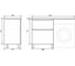 Тумба под стиральную машину Uperwood Tanos 60 см, напольная, черная, 2 ящика TTanosVMF60B2 6