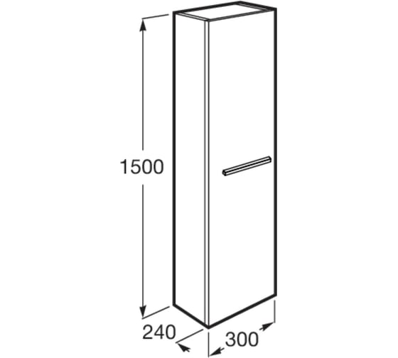 Шкаф-колонна Roca Victoria 1500 городской дуб A857564402
