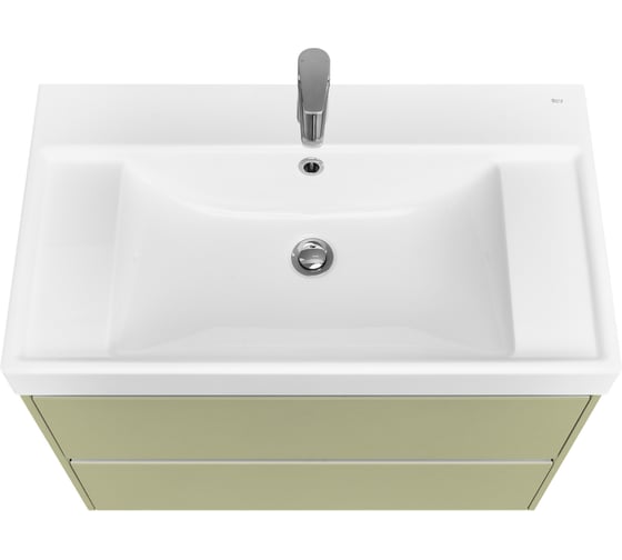 Тумба под раковину Roca Ona Olive 800 оливковый матовый, 2 ящика, ZRU9307860