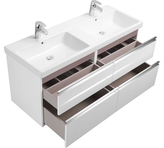 Тумба под раковину Roca The Gap 120 белый глянец 4 ящика ZRU9307637
