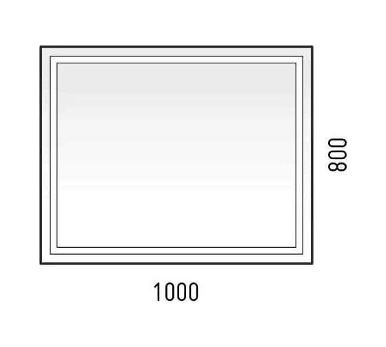 Зеркало Corozo LED Барго 1000x800, сенсор SD-00000804