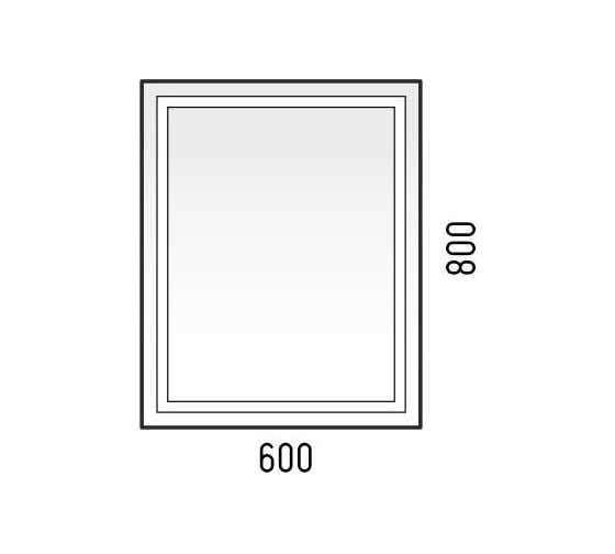 Зеркало Corozo LED Барго 600x800, горизонтальное/вертикальное, универсальное, сенсор SD-00001116