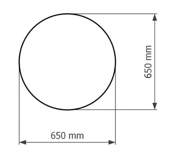 Зеркало Corozo LED Ринго 650x650 SD-00001557